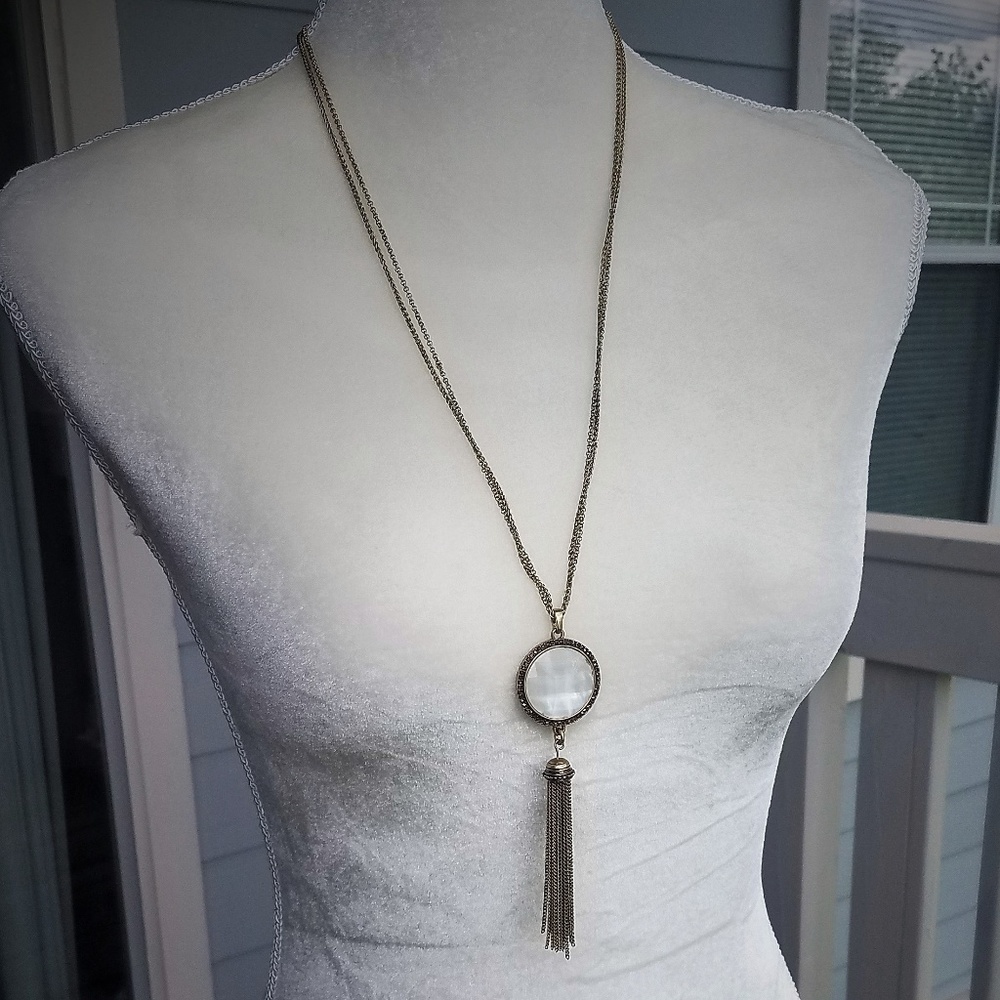 NWT Lucky Brand Gold Tassel Necklace